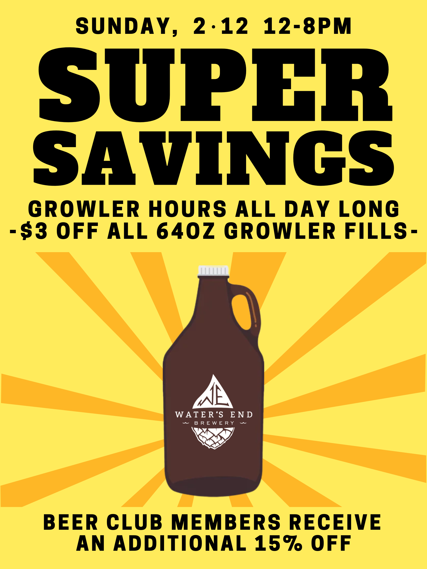 Super Savings at Water’s End Brewery! icon